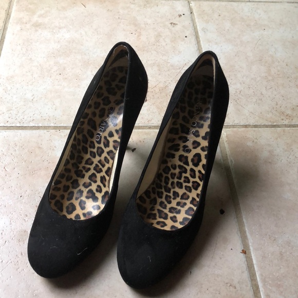 Franco Sarto Beautiful Suede pumps-cheetah lining - Picture 2 of 3